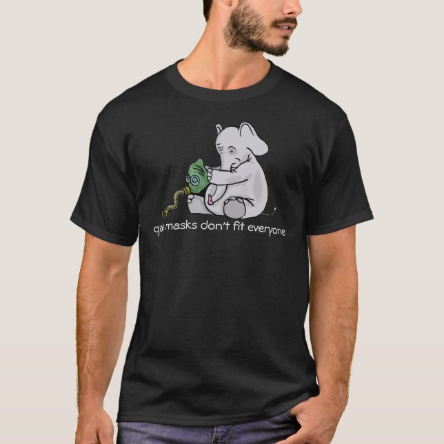 Camiseta de la máscara de gas elefante (Anverso)