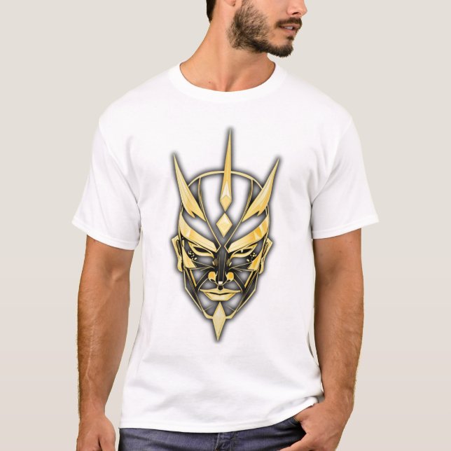 Camiseta de la Máscara de Samurái Dorada (Anverso)