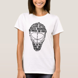 Camiseta de la máscara del portero del hockey, co