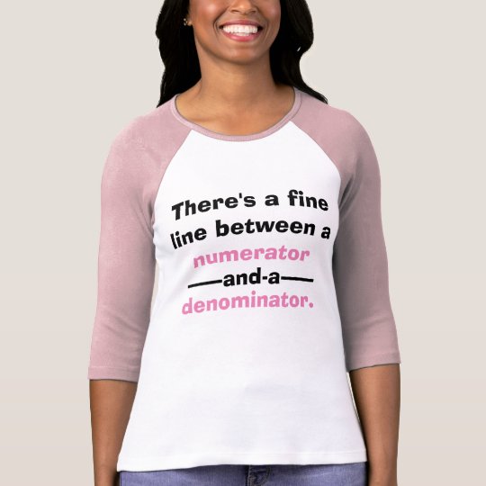 Camiseta de la matemáticas de las fracciones