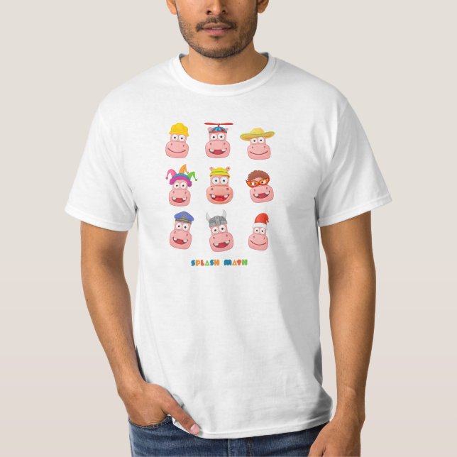 Camiseta de la matemáticas del chapoteo (Anverso)