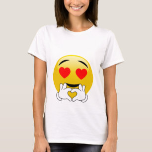 Camiseta de la maternidad de la emoji del amor del