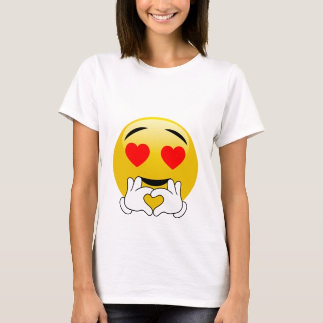Camiseta de la maternidad de la emoji del amor del (Anverso)