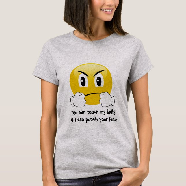Camiseta de la maternidad del tacto del Belly de (Anverso)