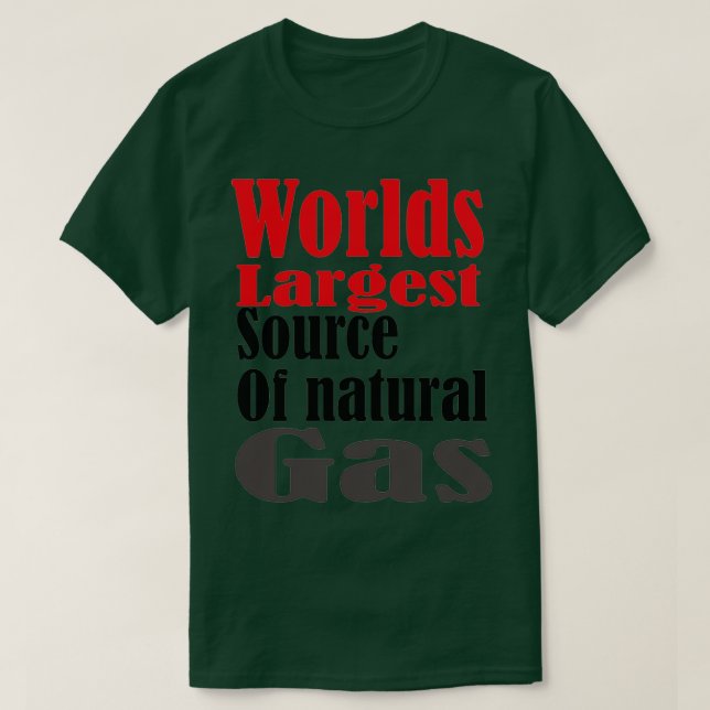 Camiseta de la mayor fuente mundial de gas natural (Diseño del anverso)