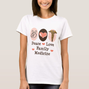 Camiseta de la medicina de familia del amor de la