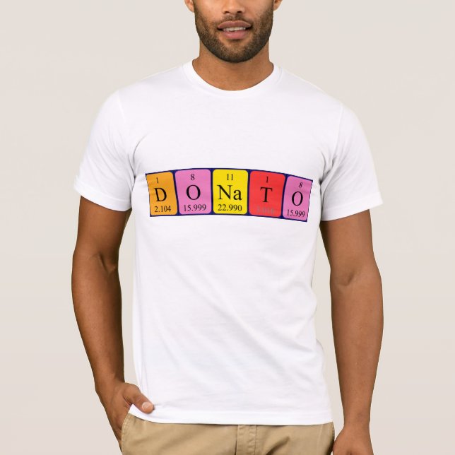 Camiseta de la mesa periódica de Donato (Anverso)
