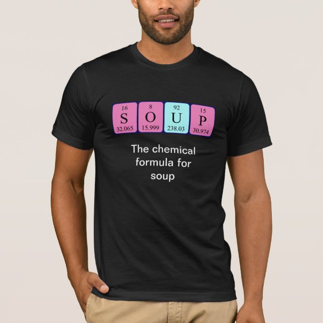 Camiseta de la mesa periódica de la sopa (Anverso)