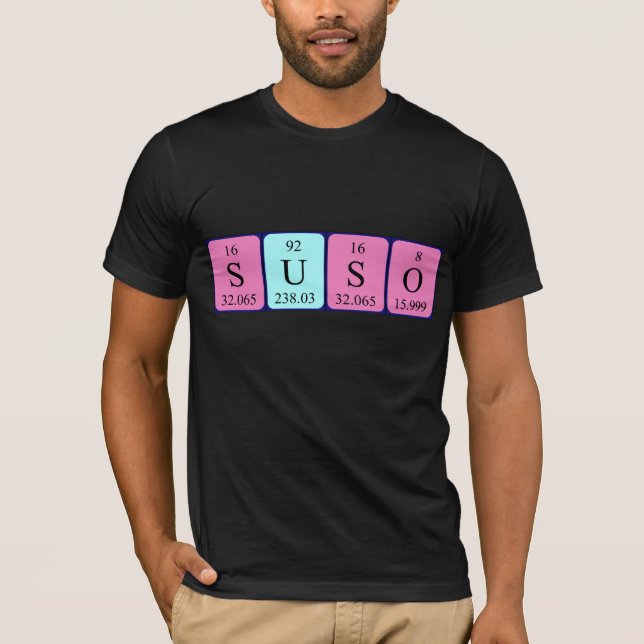 Camiseta de la mesa periódica de Suso (Anverso)