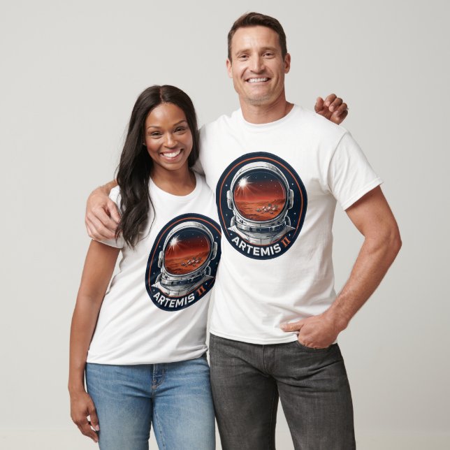 Camiseta de la misión Artemis II con parche de ast (Unisexo)