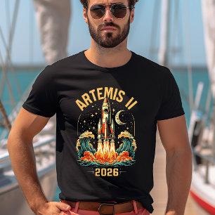 Camiseta de la Misión Artemis II NASA a la Luna Ro