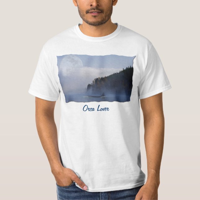Camiseta de la moda del SUPER MOON y ORCA (Anverso)