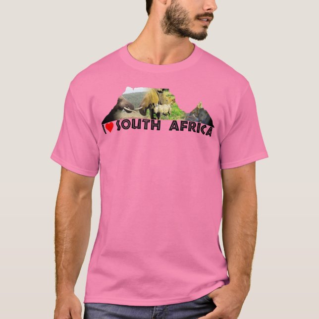 Camiseta de la montaña de la mesa I Heart South Af (Anverso)