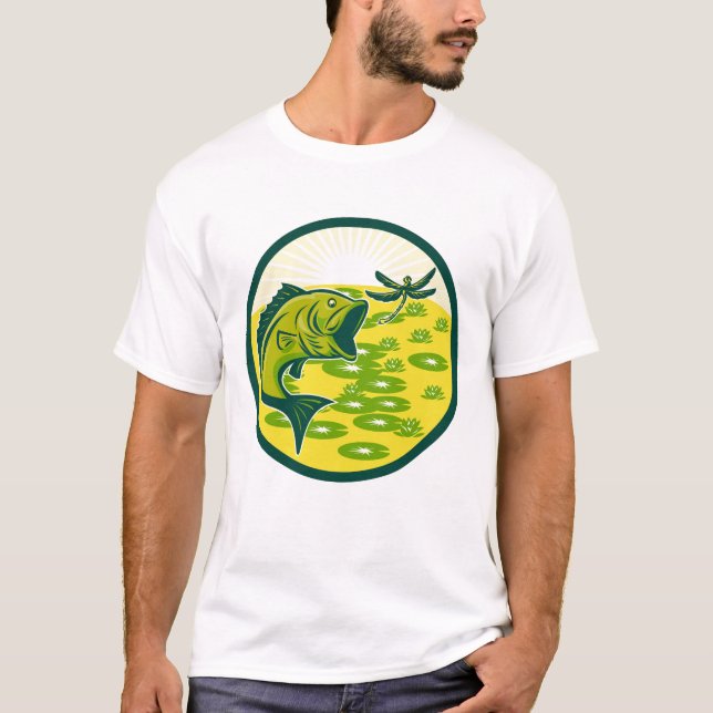 Camiseta de la mosca de la libélula retro de los h (Anverso)