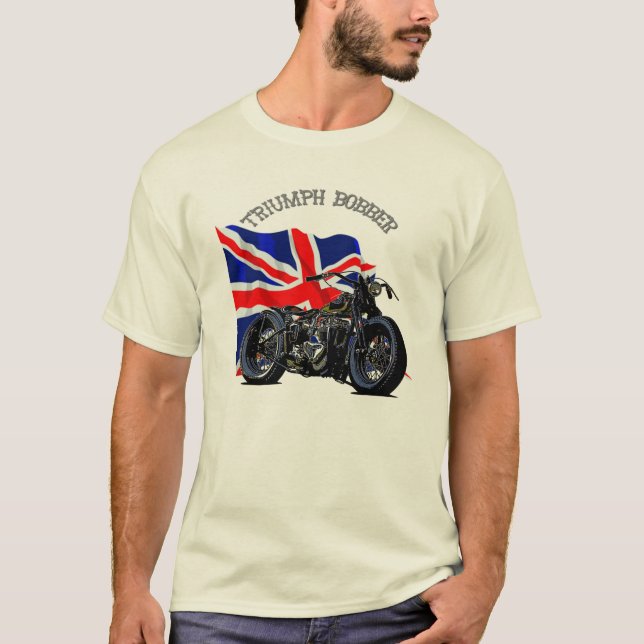 Camiseta de la moto del Bobber de Triumph del (Anverso)