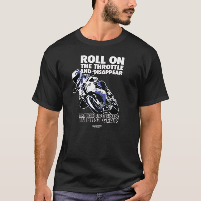 Camiseta de la motocicleta - rollo en la válvula (Anverso)