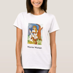 Camiseta de la mujer del guerrero