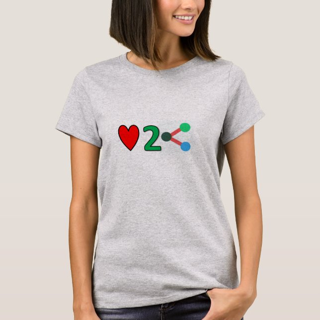 Camiseta de la mujer Love2Share (Anverso)