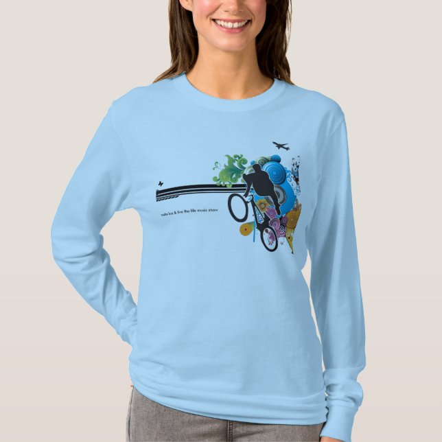 Camiseta de la mujer - ríase y viva la música de (Anverso)