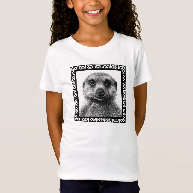 Camiseta de la muñeca de los chicas de Meerkat (Anverso)