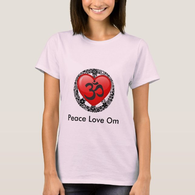 Camiseta de la muñeca de OM del amor de la paz (Anverso)