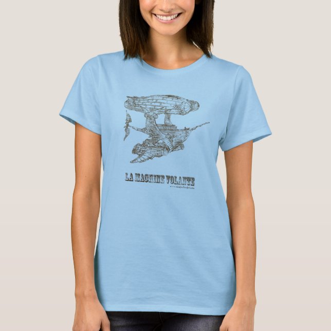 Camiseta de la muñeca del dirigible de Steampunk (Anverso)