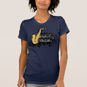 camiseta de la música de jazz