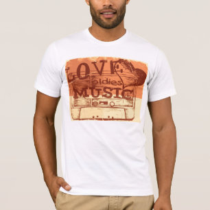 Camiseta de la música de los oldies del amor del