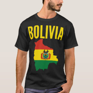 Camiseta de la nación del mapa de Bolivia