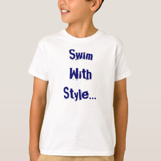 Camiseta de la nadada de los niños del estilo