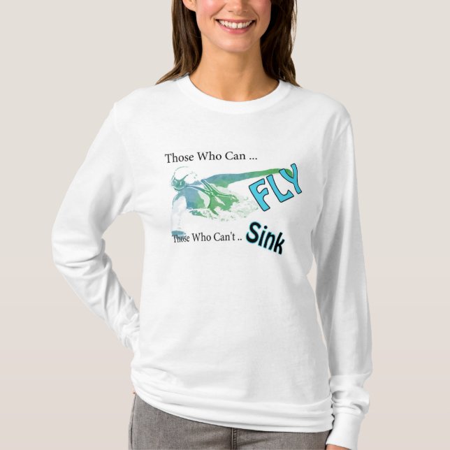 Camiseta de la nadada del movimiento de mariposa (Anverso)
