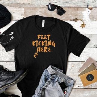 Camiseta de la naranja de huellas dactilares de em