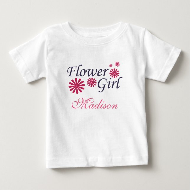 Camiseta de la niña florida Toddler (Anverso)
