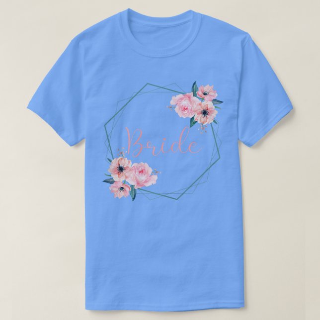 Camiseta de la Novia Coronas de Rosas para Fiesta  (Diseño del anverso)