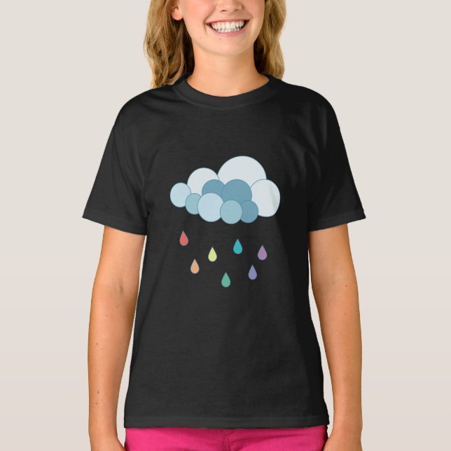 Camiseta de la nube de lluvia arcoiris (Anverso)