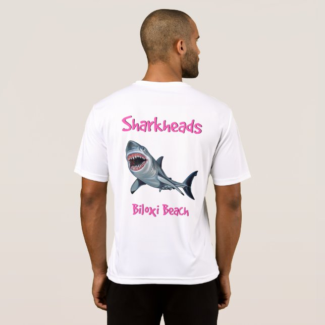 Camiseta de la obra clásica de Sharkheads (Reverso completo)