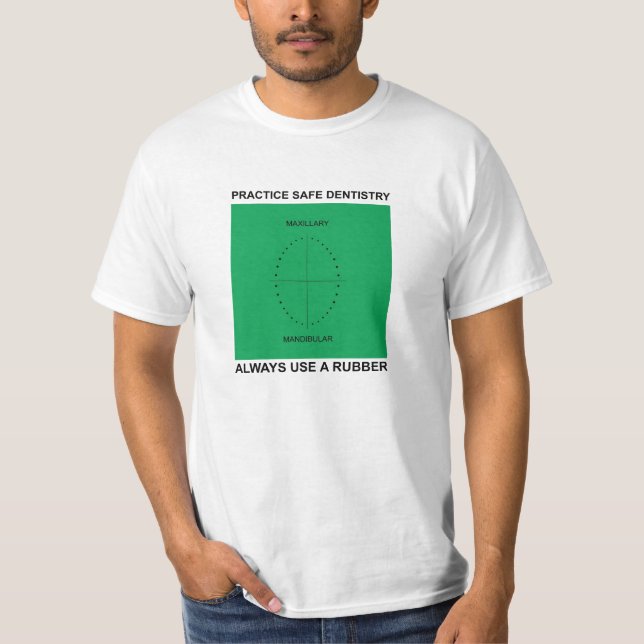 Camiseta de la "odontología segura" (Anverso)