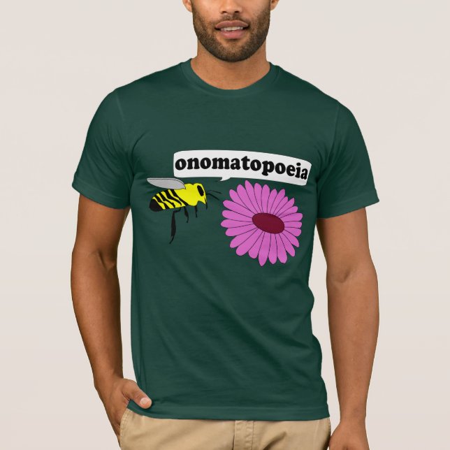 Camiseta de la onomatopeya de la abeja (Anverso)