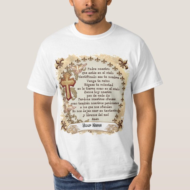 Camiseta de la Oración de los Lores Revisados de E (Anverso)
