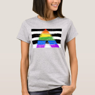 Camiseta de la Orgullo de Aliado Pintada