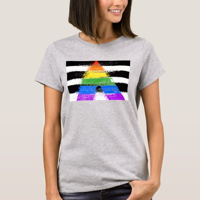 Camiseta de la Orgullo de Aliado Pintada (Anverso)