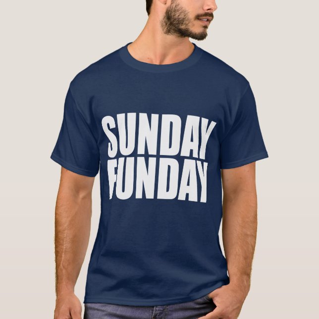 Camiseta de la oscuridad de domingo Funday (Anverso)