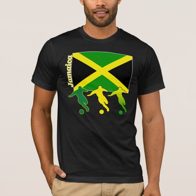 Camiseta de la oscuridad de Jamaica del fútbol (Anverso)