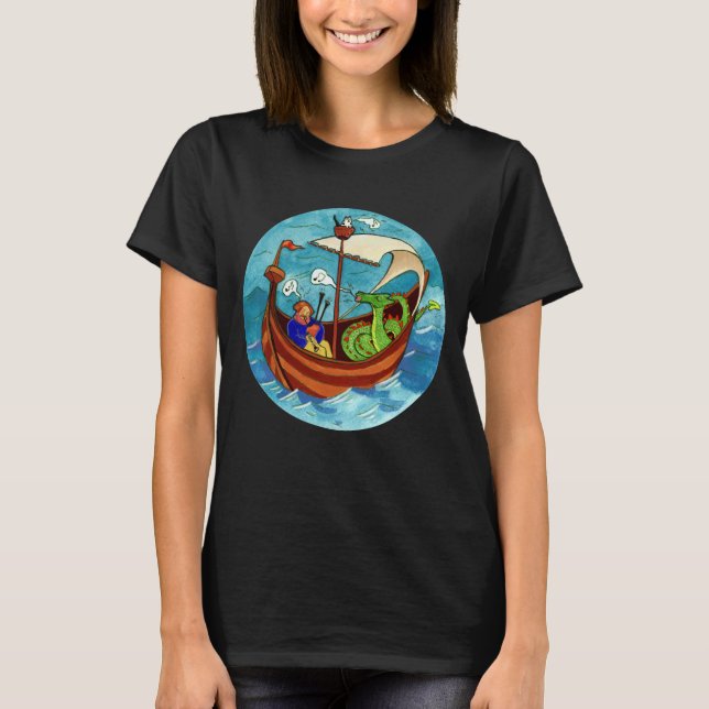 Camiseta de la oscuridad de la banda del barco de (Anverso)