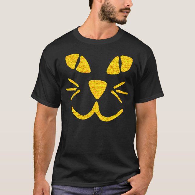 Camiseta de la oscuridad de la cara de la calabaza (Anverso)