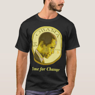 Camiseta de la oscuridad de la moneda de Obama