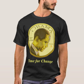 Camiseta de la oscuridad de la moneda de Obama
