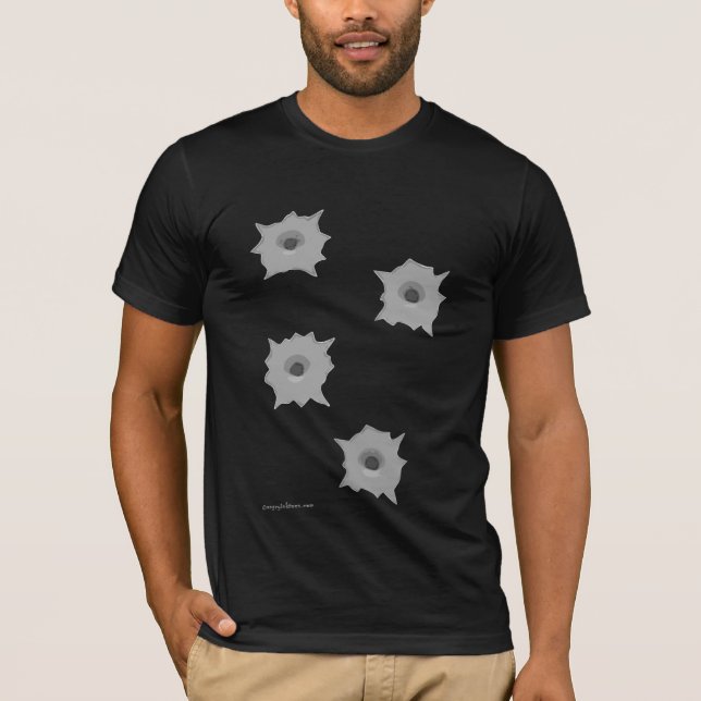 Camiseta de la oscuridad de los agujeros de bala (Anverso)