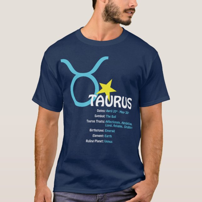 Camiseta de la oscuridad de los rasgos del tauro (Anverso)