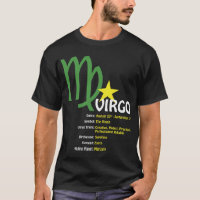 Camiseta de la oscuridad de los rasgos del virgo